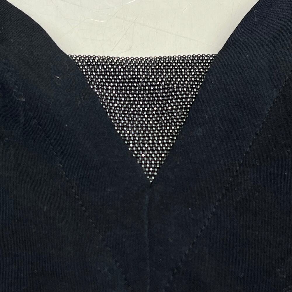 BRUNELLO CUCINELLI Ankle Dress W/ Shimmer Chest Accent 98% Cotton Women's Sz L - Picture 6 of 10